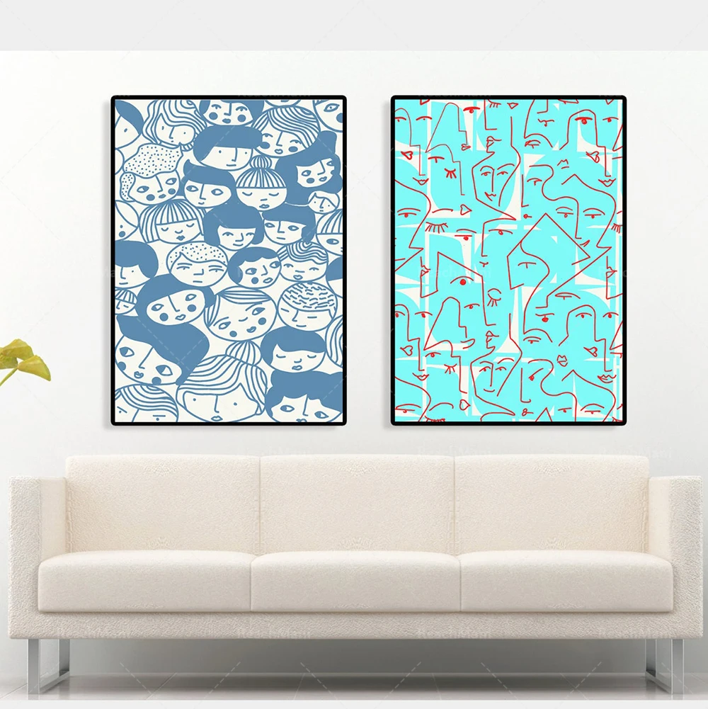Interior Design Scandinavian - Portrait Graphic Sketch Art Deco Poster,