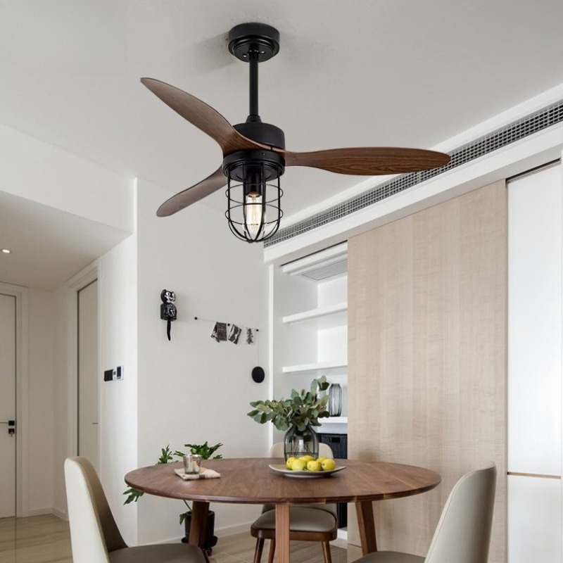 American Retro Ceiling Fan Lam - огляд і ціна Interior Design Industrial Style