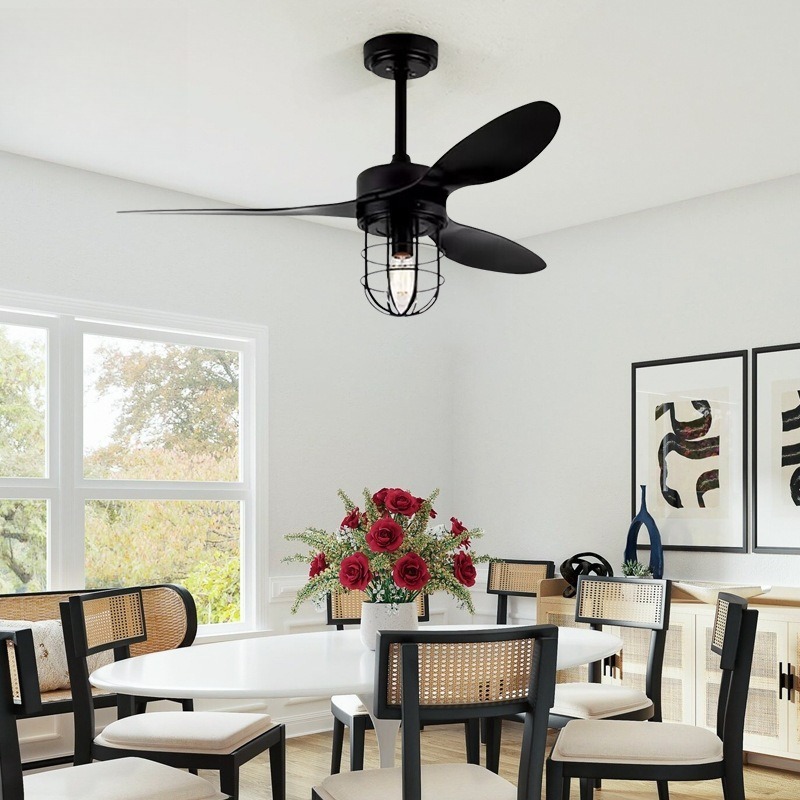 American Retro Ceiling Fan Lam - огляд і ціна Interior Design Industrial Style