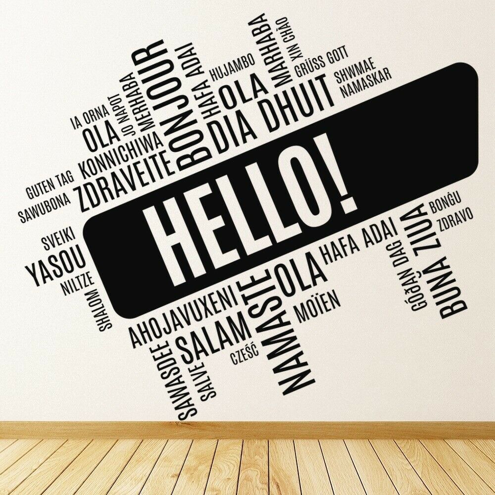 Hello Foreign Language Wall De - огляд і ціна Interior Design Language