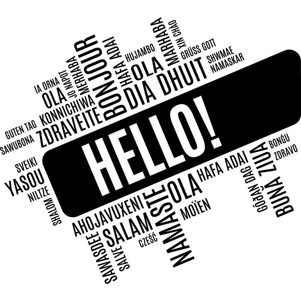 Hello Foreign Language Wall De - огляд і ціна Interior Design Language