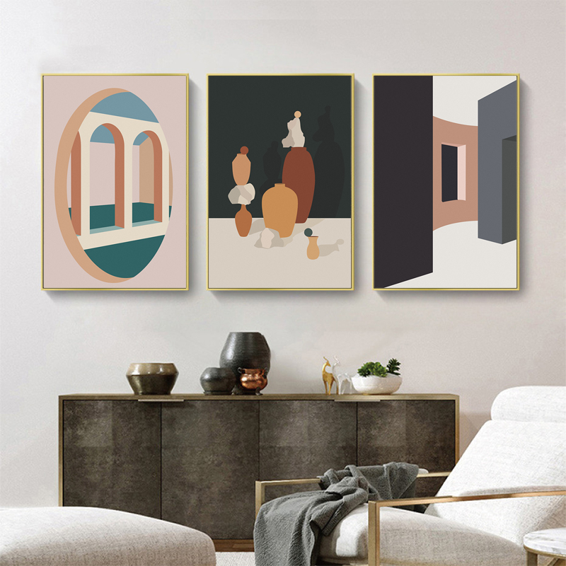 Retro Morandi Building Canvas  - огляд і ціна Interior Design And Build