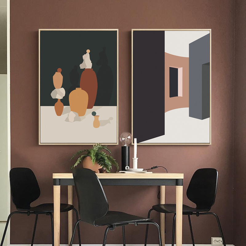 Retro Morandi Building Canvas  - огляд і ціна Interior Design And Build
